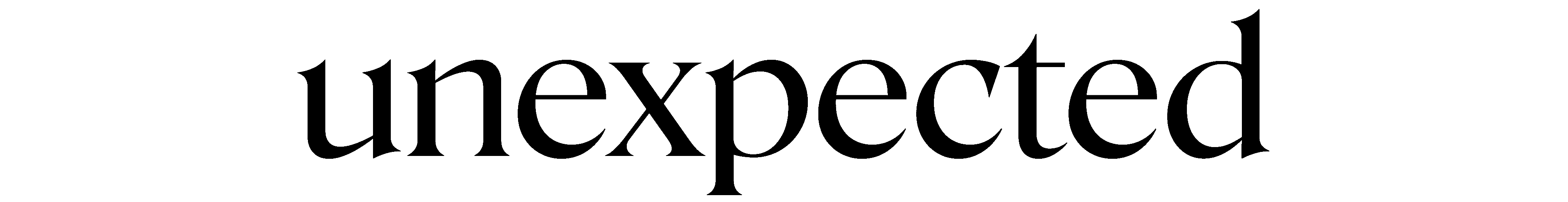 A gif showing words associated with Obscurio & Co. in brand typography like unique, unexpected, unconventional, uncommon.