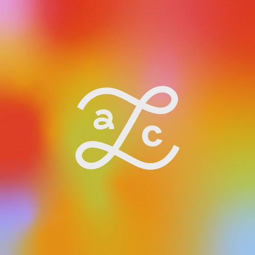 Downloadable resource brand design portfolio image showing the Love Always classroom custom monogram logo design. Featuring the letters LAC logo, the monogram is a curvy monogram that incorporates the brands retro childhood logo inspiration. 