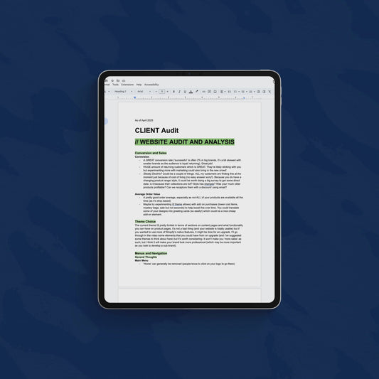 The Ultimate Shopify Audit